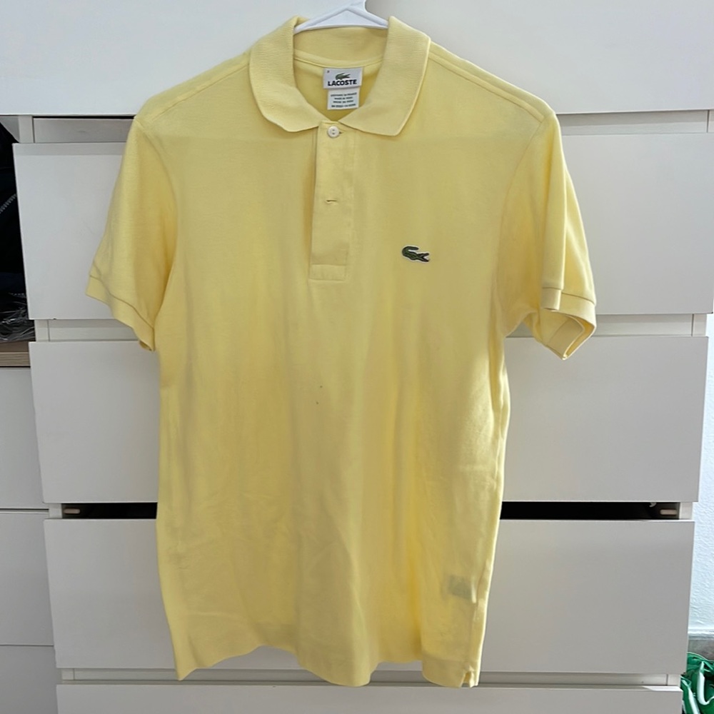 Yellow lacoste polo